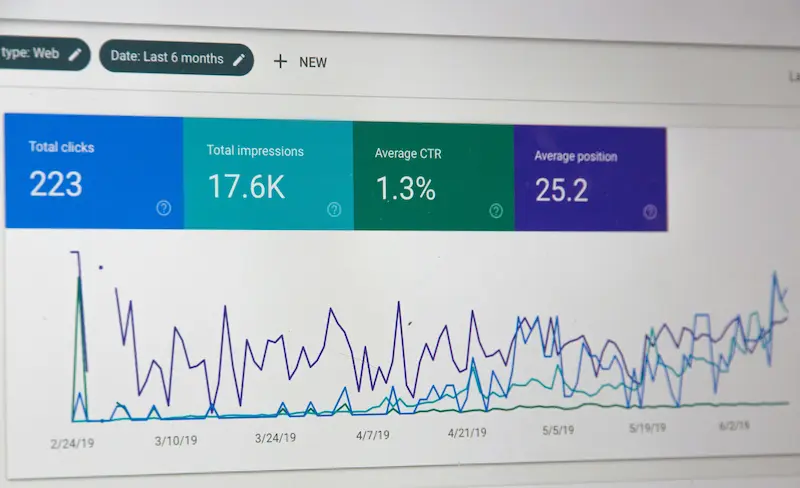 tableau de bord relatif à l'optimisation SEO.